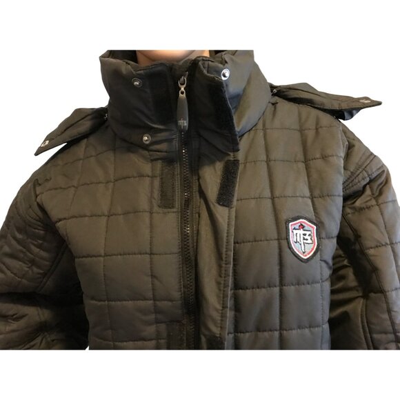 Retro M3 Millennium Three Medium BLACK Jacket Winter Warm PUFFER Coat Waterproof - Picture 11 of 16
